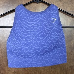 Gymshark Purple Seamless High-Neck Sports Bra